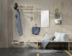 Essem Design Nostalgi, hatt-/skohylla, 100 cm, ek - vit