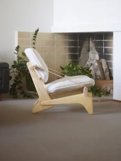 Fasetti Jumbo fåtölj, oljad furu - Makalu naturligt vit