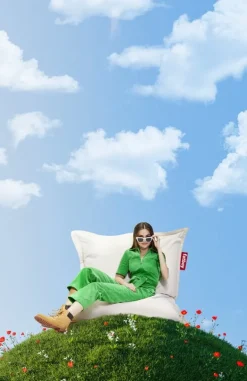 Fatboy Recycled Original Slim Cord sittsäck, grädde