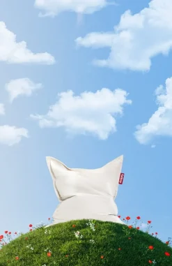 Fatboy Recycled Original Slim Cord sittsäck, grädde