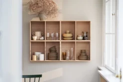 FDB Møbler B98 bokhylla, 54 x 32 x 36 cm, lackad ek