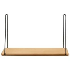 FDB Møbler B145 hylla, 20 x 45 cm, lackad ek - svart