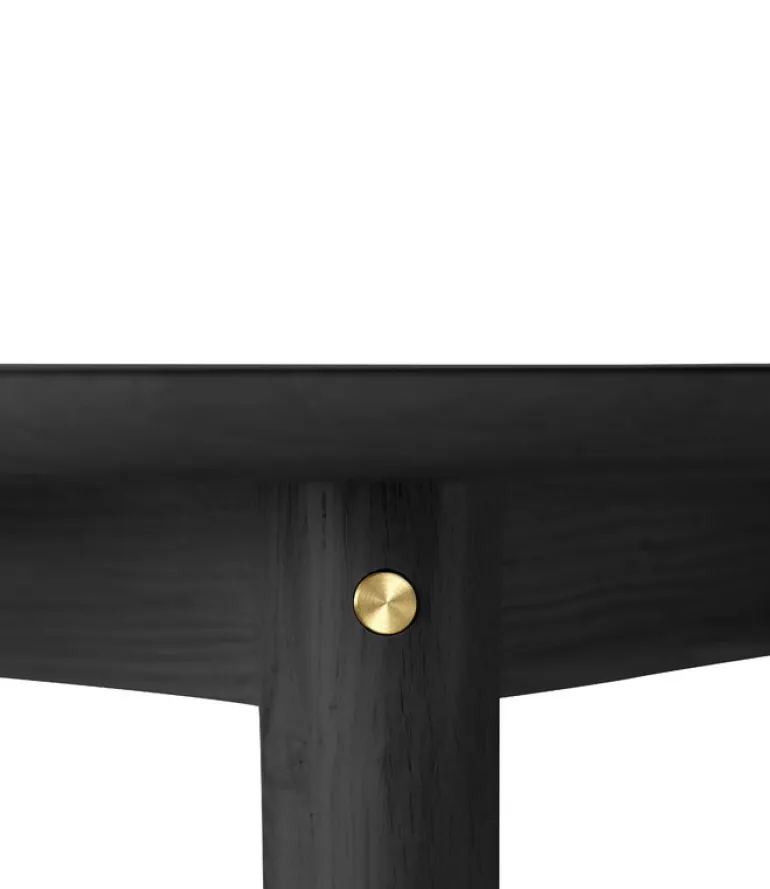 FDB Møbler C62 Bjørk matbord, 115 cm, svart ek