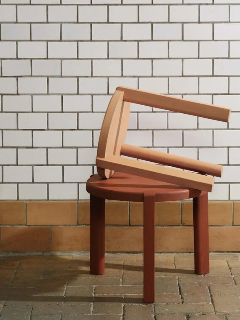 FDB Møbler D108 Ragnsminde soffbord, 48 cm, Carmine red