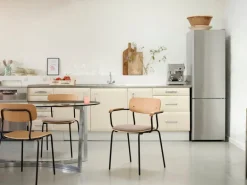 FDB Møbler J182 Holmen stol, ekfaner - Grain Taupe