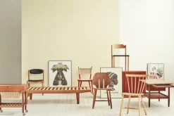 FDB Møbler J46 stol, lackad bok