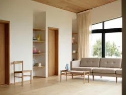 FDB Møbler J83B bänk, lackerad ek