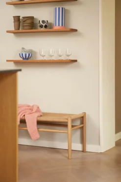 FDB Møbler J83B bänk, lackerad ek