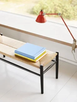 FDB Møbler J83B bänk, svart - naturell