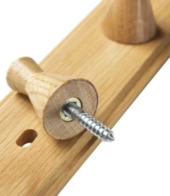 FDB Møbler Q3 Allé klädhängare, 5 krokar, ek