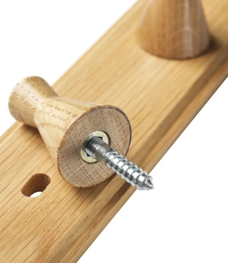 FDB Møbler Q3 Allé klädhängare, 5 krokar, ek