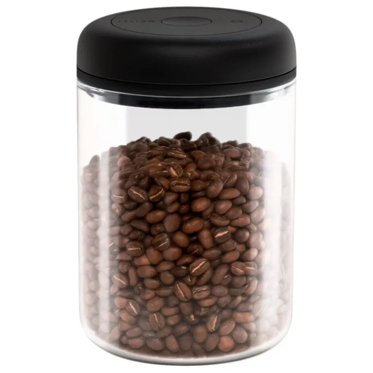 Fellow Atmos vakuumbehållare, 1,2 l, transparent glas - mattsvart