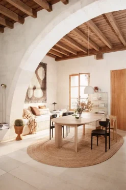 ferm LIVING Abstract matta, 120 x 180 cm, brun - off white