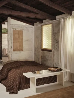 ferm LIVING Aires överkast, dubbelt, 250 x 240 cm, sten