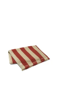 ferm LIVING Alee badlakan, 100 x 150 cm, beige - röd