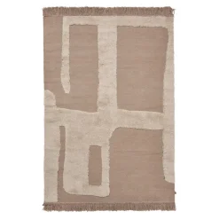 ferm LIVING Alley ullmatta, 140 x 200 cm, naturlig