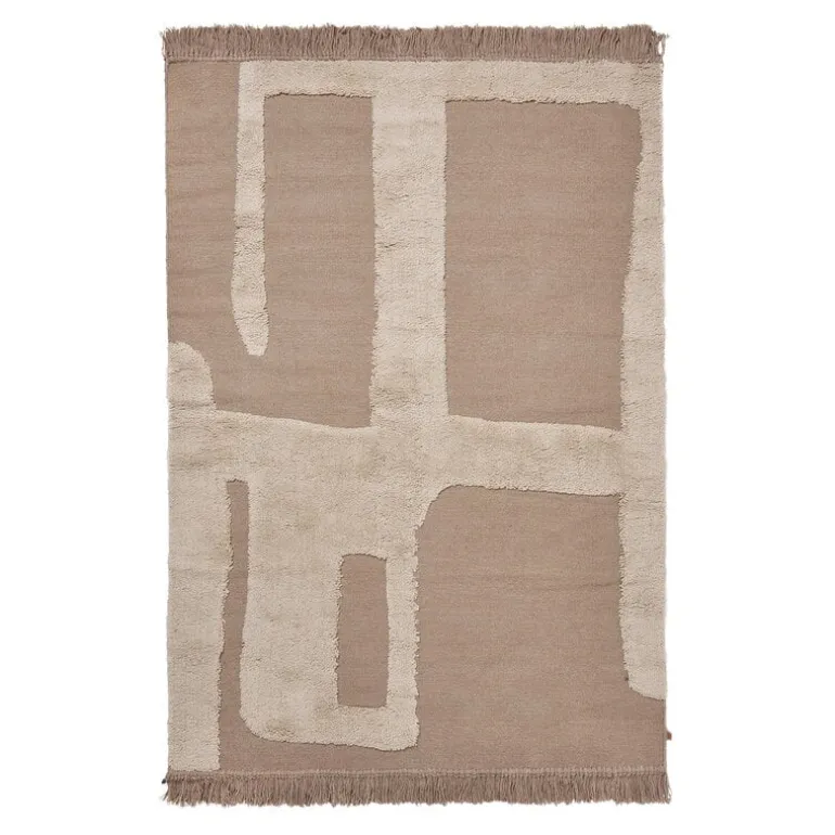 ferm LIVING Alley ullmatta, 140 x 200 cm, naturlig