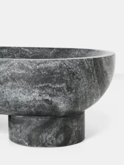 ferm LIVING Alza skål, svart marmor