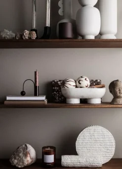 ferm LIVING Alza skål, vit marmor