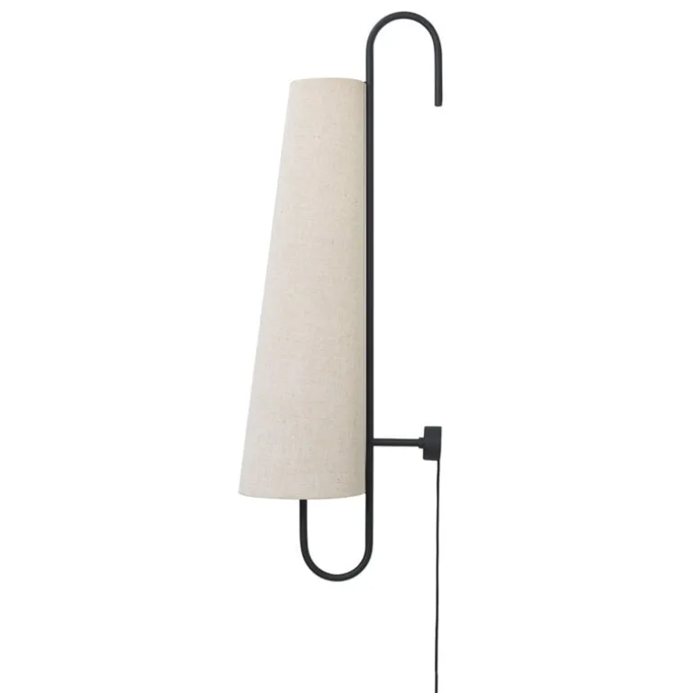 ferm LIVING Ancora vägglampa, svart - natur