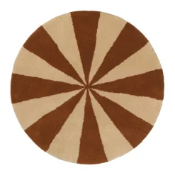 ferm LIVING Arch tuftad matta, liten, mörk tegel - offwhite