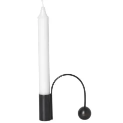 ferm LIVING Balance ljushållare, svart mässing