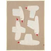 ferm LIVING Bird kviltad filt, 80 x 110 cm, sand