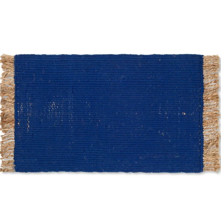 ferm LIVING Block matta, 80 x 50 cm, ljusblå - natur