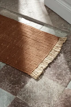 ferm LIVING Block matta, 80 x 50 cm, tegel - natur