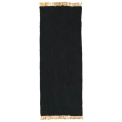 ferm LIVING Block Runner matta, 80 x 200 cm, svart - natur