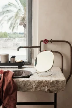 ferm LIVING Bon Accessories stor behållare, sand - svart