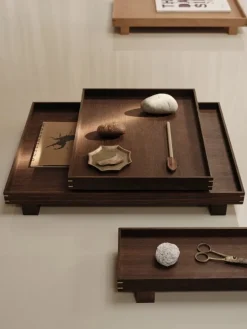 ferm LIVING Bon träbricka, XS, rökt ek