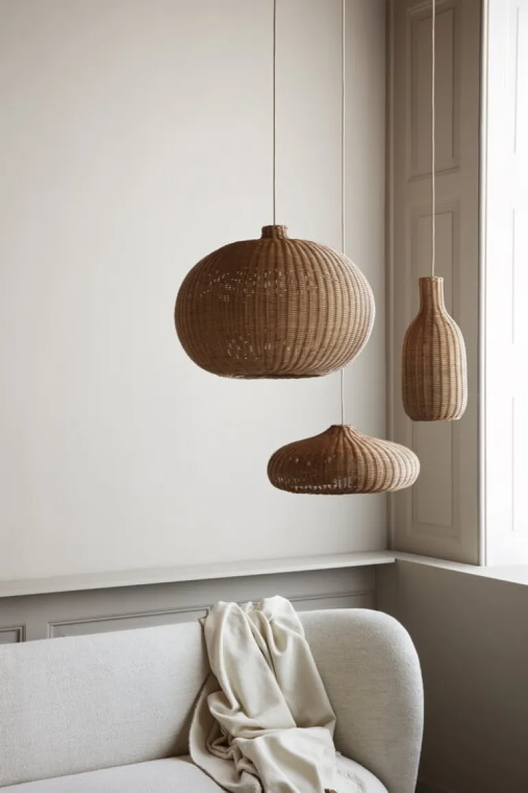 ferm LIVING Braided Disc lampskärm, naturlig