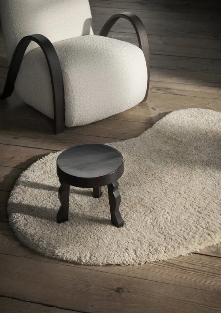 ferm LIVING Buur fåtölj, naturvit Nordic Bouclé