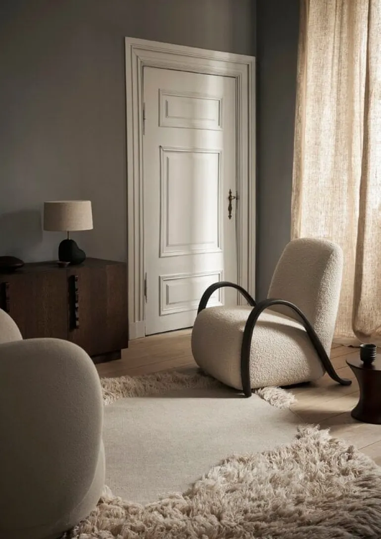 ferm LIVING Buur fåtölj, naturvit Nordic Bouclé