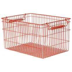 ferm LIVING Cala stapelbar korg, 2-pack, poppy red