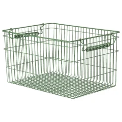 ferm LIVING Cala stapelbar korg, 2-pack, grön