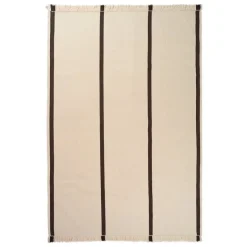 ferm LIVING Calm Kelim matta, 200 x 300 cm, naturvit – kaffe