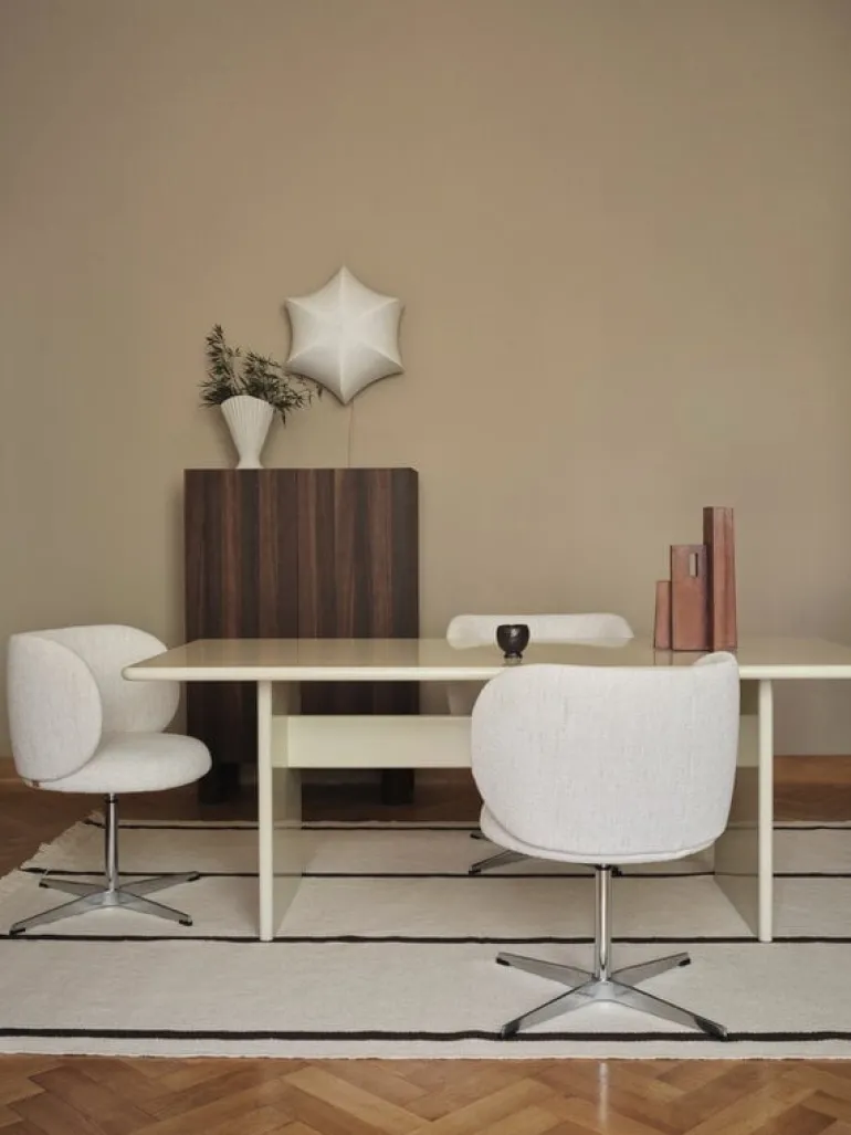 ferm LIVING Calm Kelim matta, 200 x 300 cm, naturvit – kaffe