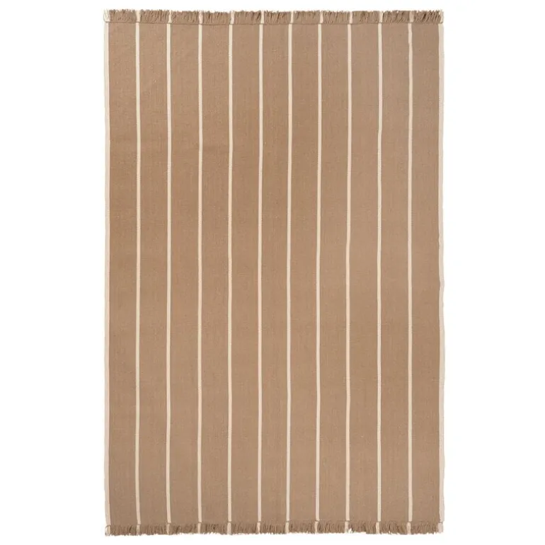 ferm LIVING Calm Kelim-matta, 200 x 300 cm, mörk sand - naturvit