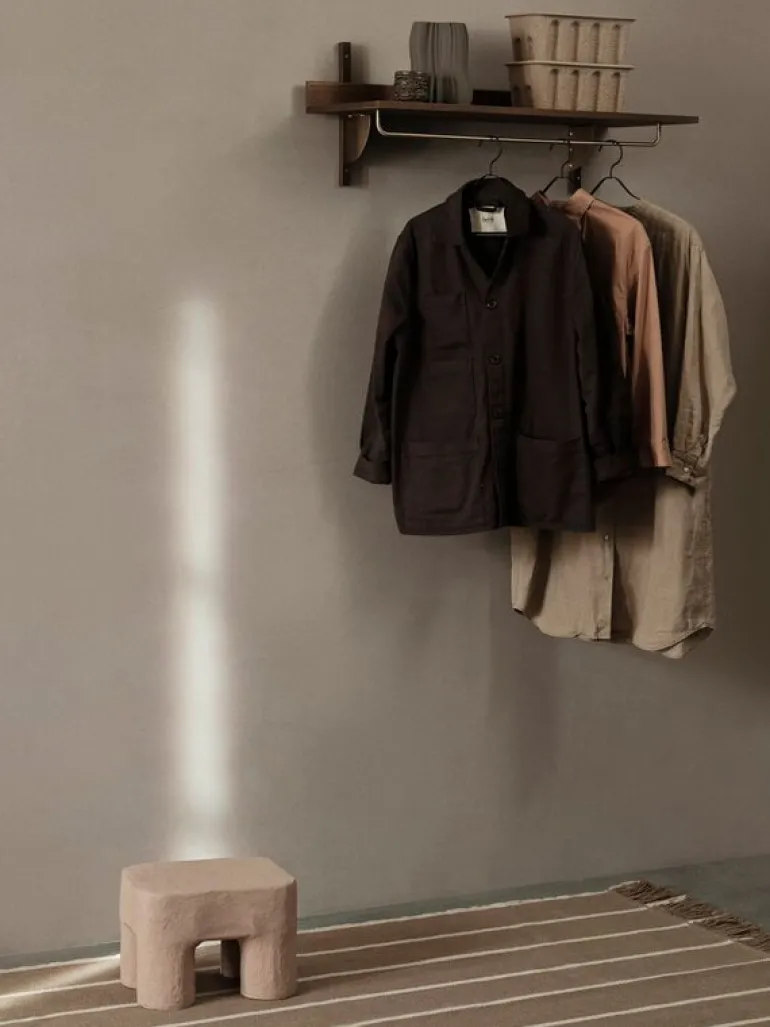 ferm LIVING Calm Kelim-matta, 200 x 300 cm, mörk sand - naturvit