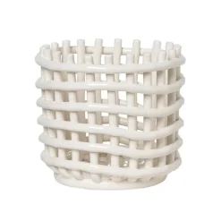ferm LIVING Ceramic korg, liten, naturvit