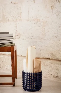 ferm LIVING Ceramic korg, liten, blå