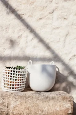 ferm LIVING Ceramic korg, stor, naturvit