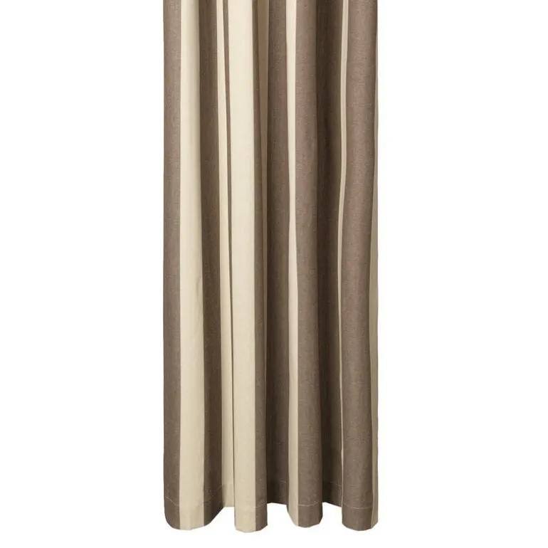 ferm LIVING Chambray duschdraperi, carob brown - pergament
