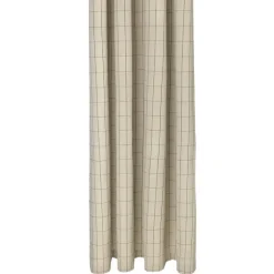 ferm LIVING Chambray duschdraperi, rutigt, sand