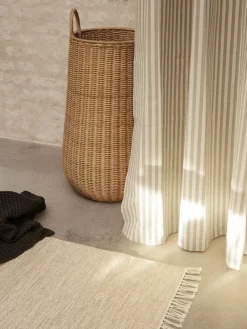 ferm LIVING Chambray, duschdraperi, sand - naturvit