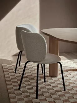 ferm LIVING Check Wool Jute matta, 200 x 300 cm, naturvit - natur