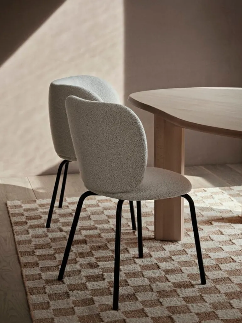 ferm LIVING Check Wool Jute matta, 200 x 300 cm, naturvit - natur