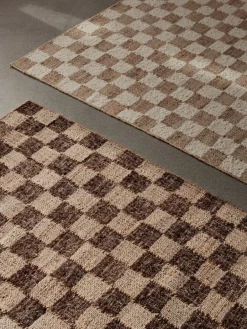 ferm LIVING Check Wool Jute matta, 200 x 300 cm, naturvit - natur